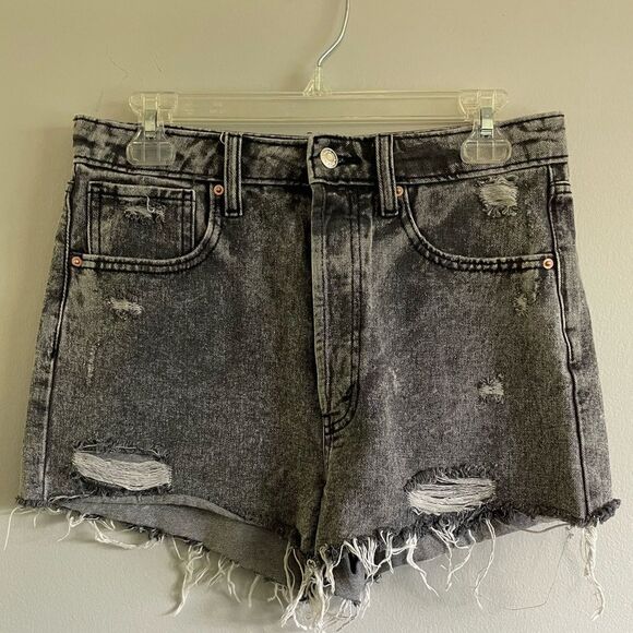 Wild Fable High Rise Button Front Cutoff Jean Shorts Size 8 - Picture 1 of 6